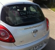 Fahrzeugbeschriftung, Die Pflegengel,Ford Ka, Heck.JPG