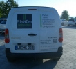 Fahrzeugbeschriftung, Innenausbau Elsaesser, Heck.JPG